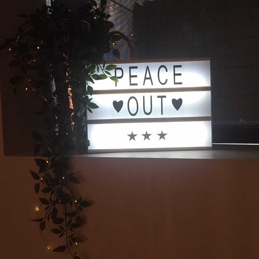 Lighted cinema sign